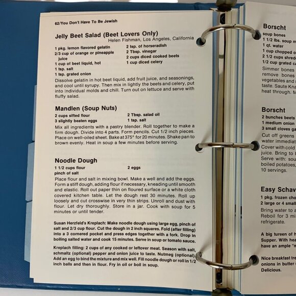 A Cooks Tour Of Shalom Cookbook By Temple Shalom Sisterhood Dallas 1978 Binder - Picture 9 of 16